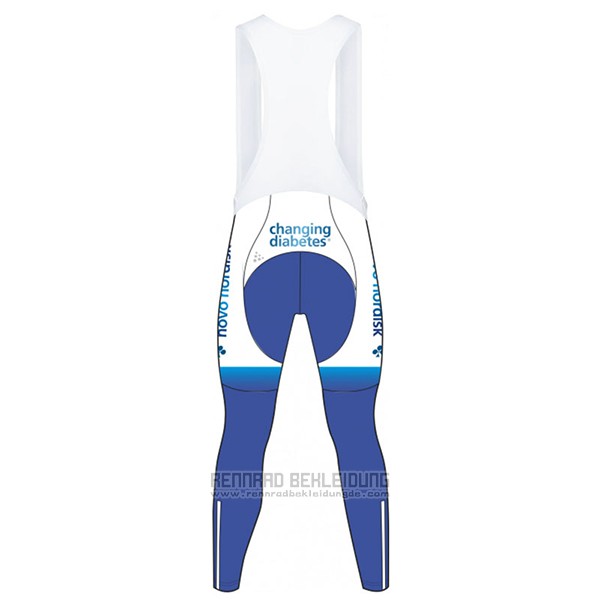 2017 Fahrradbekleidung Novo Nordisk Wei Trikot Langarm und Tragerhose